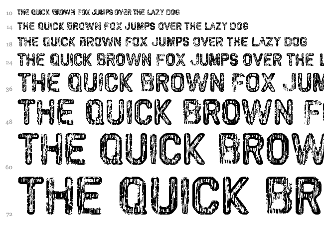 VTKS Classic font waterfall